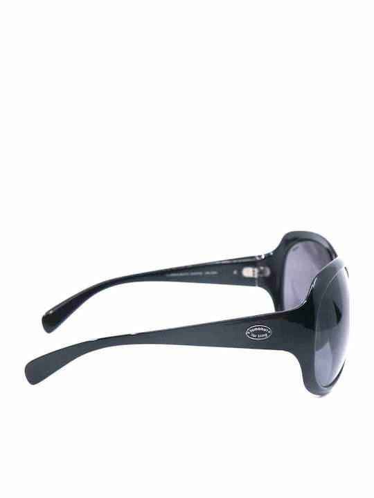 Sting Women's Sunglasses with Black Plastic Frame and Black Lens 6375S 0Z42