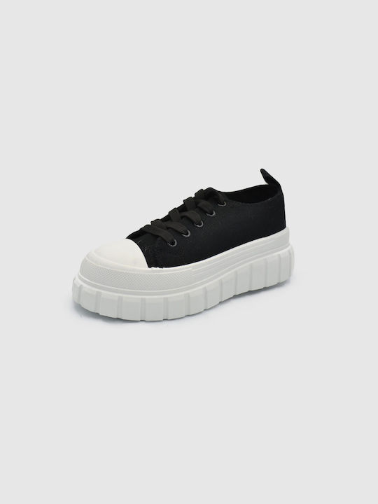 Joya Γυναικεία Flatforms Sneakers Μαύρα