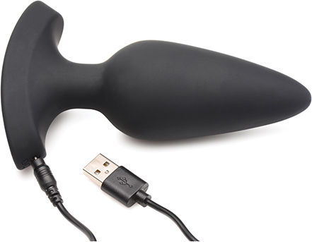 XR Laser Fuck Me Butt Anal Plug with Wireless Functionality and Vibration Large Black