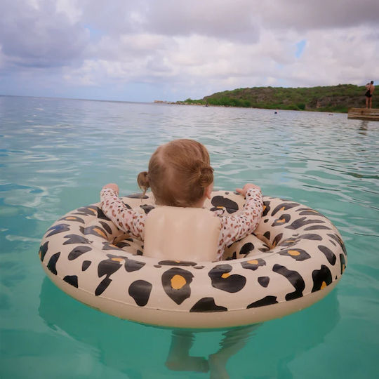 Swim Essentials Baby-Safe Swimming Aid Swimtrainer 69cm for 6 up to 12 Months Beige Leopard