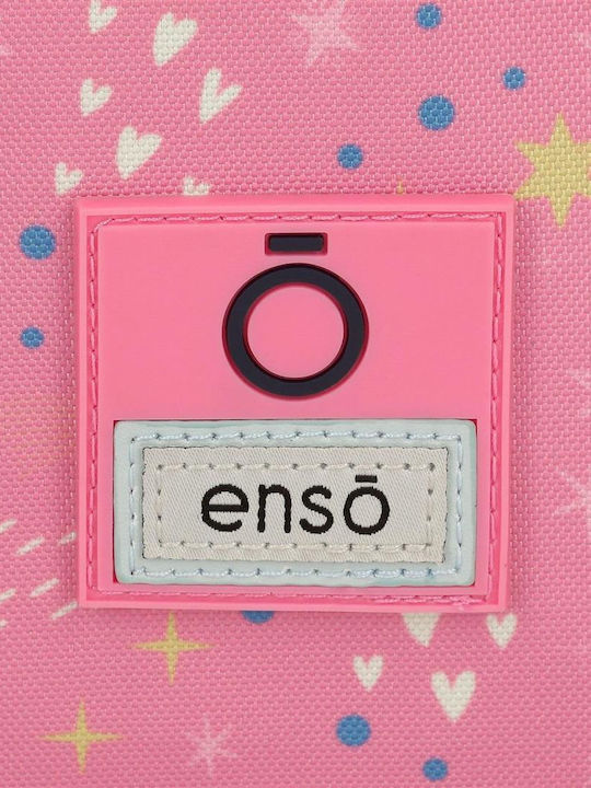 Enso Dreams Come True Ученическа Раница Основно с Джоб за Бутилка Светлосин 23 x 10 x 28см