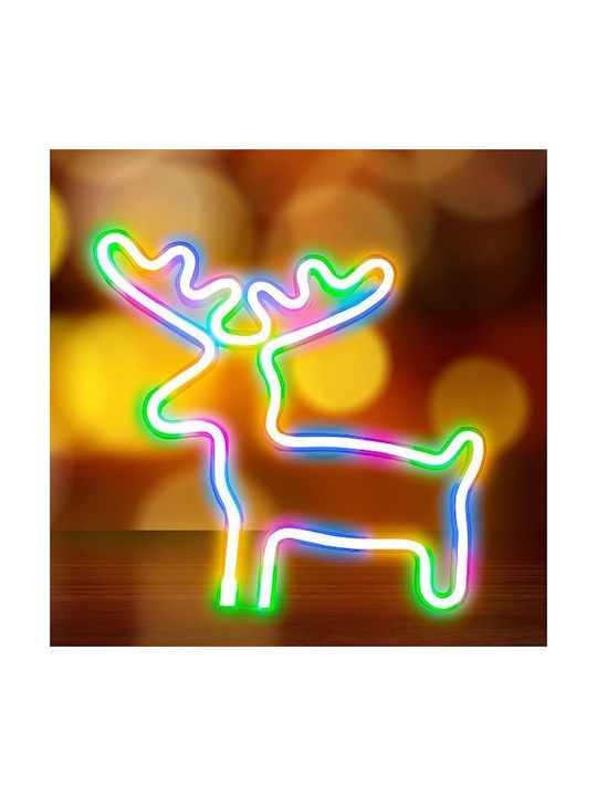 Decorative Lamp Figure Neon Battery Multicolour