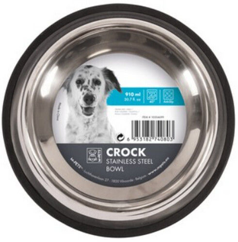 M-Pets Ανοξείδωτο Μπολ Φαγητού & Νερού για Σκύλο 1.56lt σε Ασημί Χρώμα