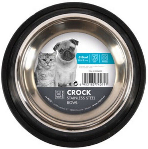 M-Pets Ανοξείδωτο Μπολ Φαγητού & Νερού για Σκύλο 1.56lt σε Ασημί Χρώμα