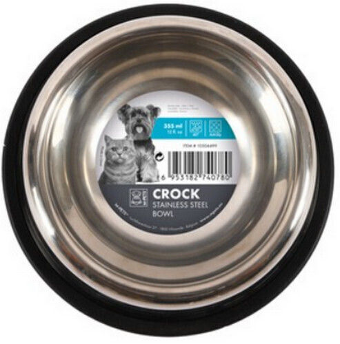 M-Pets Ανοξείδωτο Μπολ Φαγητού & Νερού για Σκύλο 2.36lt σε Ασημί Χρώμα