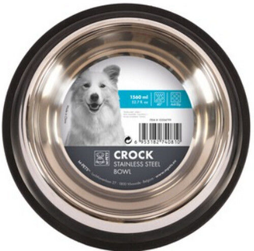 M-Pets Ανοξείδωτο Μπολ Φαγητού & Νερού για Σκύλο 355ml σε Ασημί Χρώμα