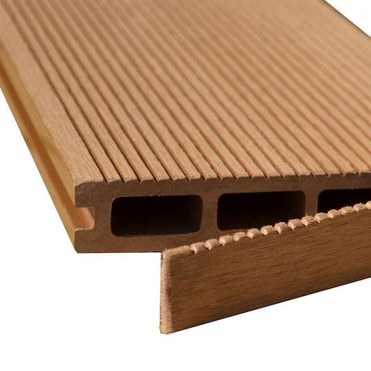 Showood WPC Cap for Garden Flooring Light Brown 15x2.5cm