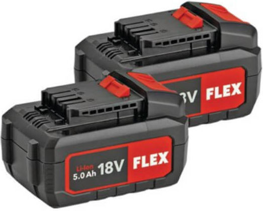 Flex 516198 Σετ Γωνιακός Τροχός & Κρουστικό Δραπανοκατσάβιδο 18V με 2 Μπαταρίες 5Ah και Θήκη