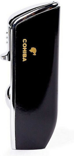 Cohiba Αναπτήρας Flamme Winddicht mit Jet-Flamme in Schwarz Farbe