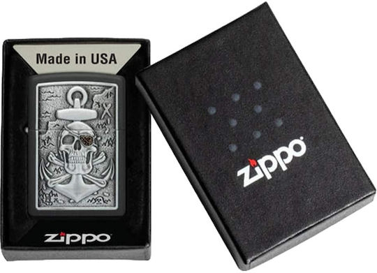 Zippo Brichetă Flacără Rezistent la vânt Skull Anchor Emblem