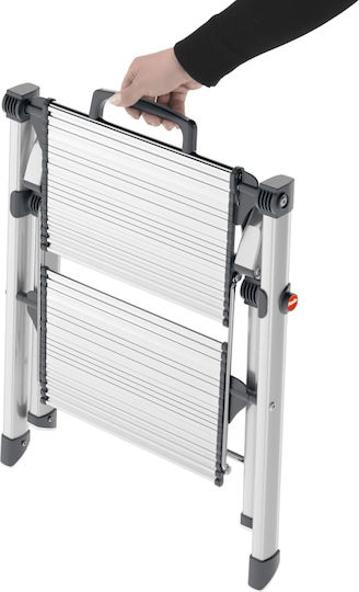 Hailo MK80 Comfortline Σκάλα Αλουμινίου με 2x2 Σκαλοπάτια 45εκ.