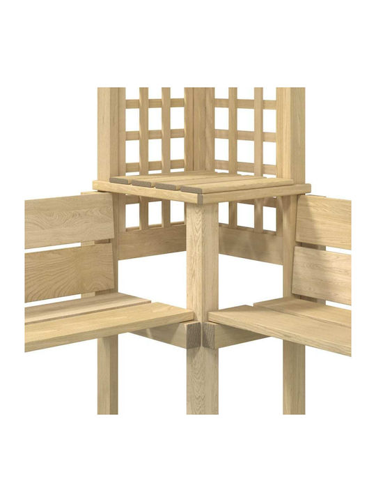 Garden Pergola from Wood with Square Grid Design in Beige Colour 190x200cm
