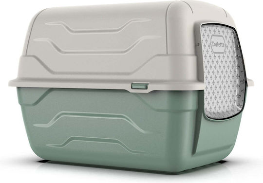 BigBuy Toilet Arena Τουαλέτα Γάτας Κλειστή Γκρι Μ52 x Π40 x Υ40cm