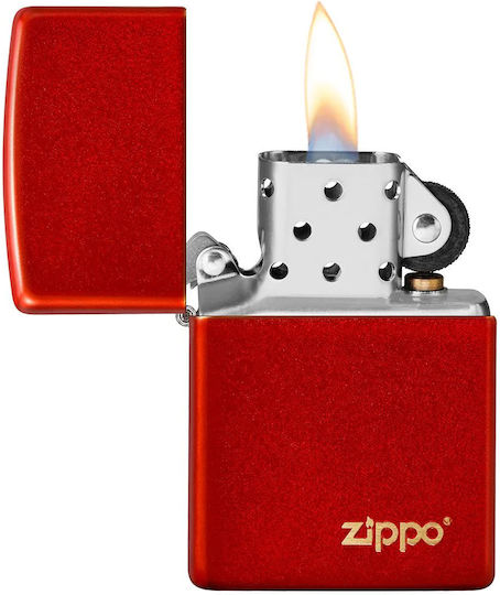 Zippo Classic Logo Windproof Lighter Flame Metallic Matte