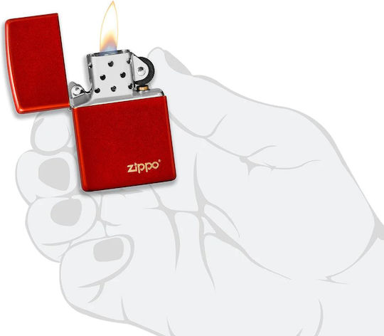 Zippo Classic Logo Windproof Lighter Flame Metallic Matte