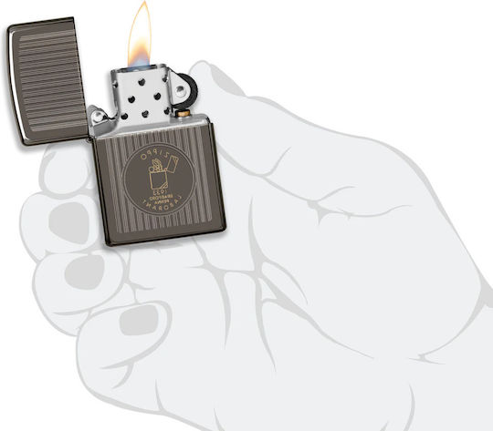 Zippo Founders Day Everyday Αντιανεμικός Αναπτήρας Φλόγας σε Ασημί χρώμα