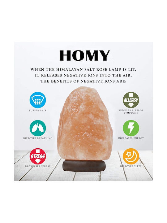 Dekorative Lampe Himalaya-Salz Orange