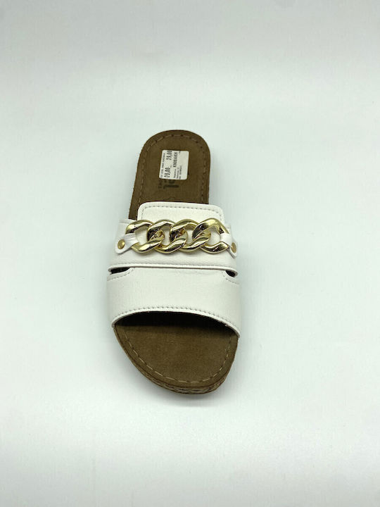 Women's Flat Sandals Anatomic in White Color
