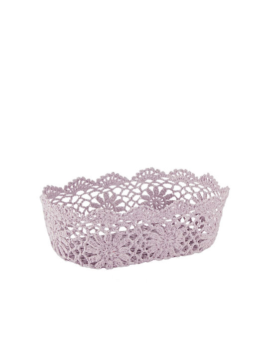Bizzotto Καλάθι Αποθήκευσης Υφασμάτινο Μωβ 25.5x16.5x9cm