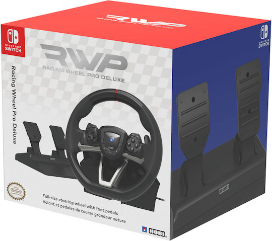 Hori Wheel Pro Deluxe Τιμονιέρα με Πετάλια για Switch με 270° Περιστροφής