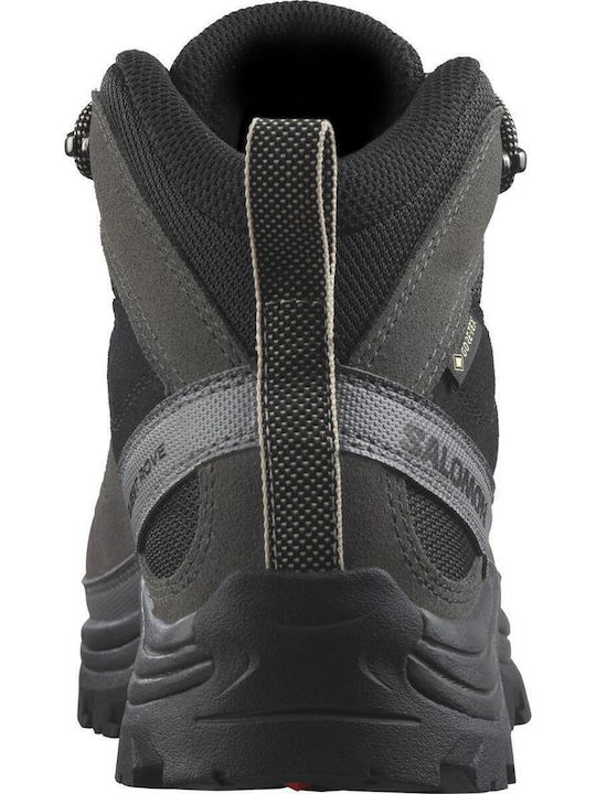 Salomon Quest Rove GTX Γυναικεία Ορειβατικά Μποτάκια Αδιάβροχα με Μεμβράνη Gore-Tex Black / Magnet / Quiet Shade