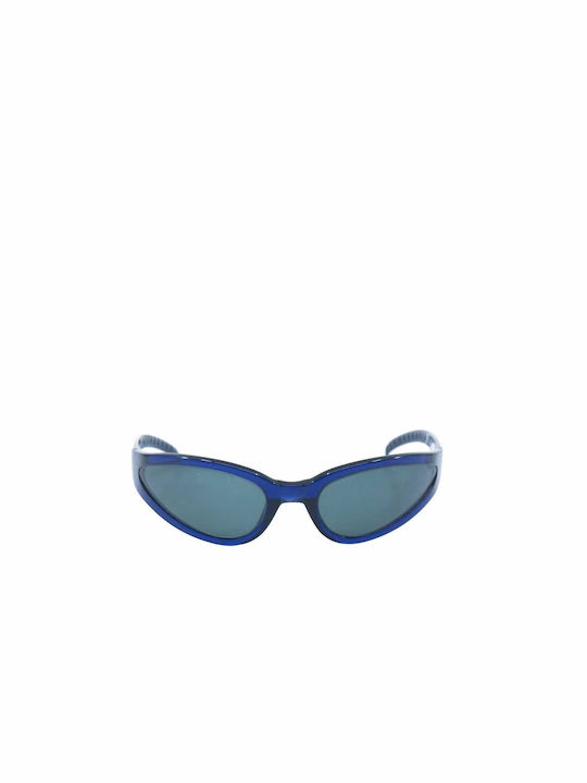 Moschino Women's Sunglasses with Blue Plastic Frame and Green Lens 3597-S 1816