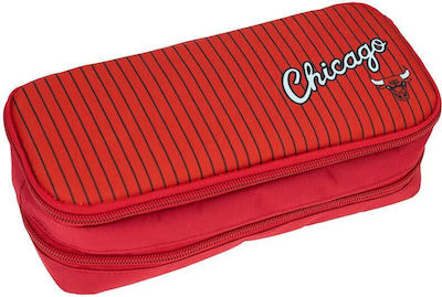 Back Me Up Retro Pencil Case Barrel with 1 Compartment Red