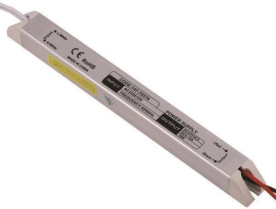 Eurolamp Metall LED-Netzteil IP20 Leistung 48W mit Ausgangsspannung 24V