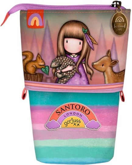 Santoro Gorjuss Be Kind To All Creatures Κασετίνα Βαρελάκι Πολύχρωμη