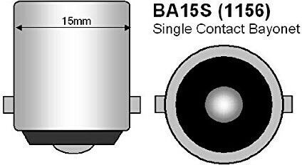 Lamps Car P21W-BA15S-1156 LED Yellow 12V 1pcs