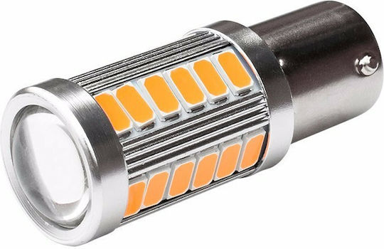 Lamps Car P21W-BA15S-1156 LED Yellow 12V 1pcs