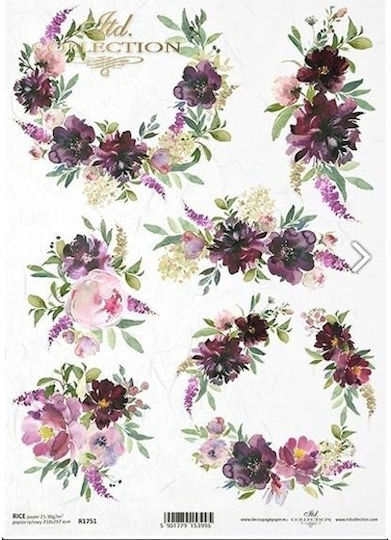 Next Flowers, Bouquets Оризова хартия Декупаж 3бр