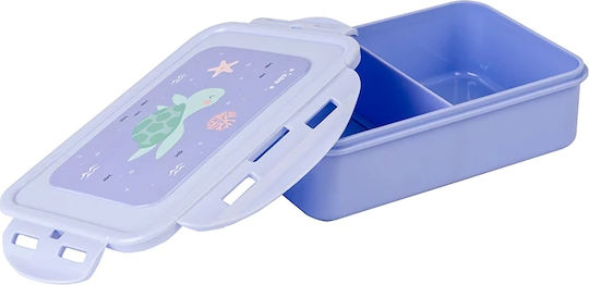 Saro Sea Friends Πλαστικό Παιδικό Δοχείο Φαγητού 0.55lt Λιλά 12 x 12 x 5.5εκ.