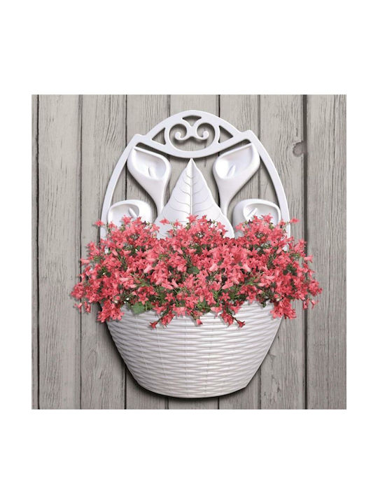 Bama Flower Pot Hanging 16x42.5cm in White Color 30617