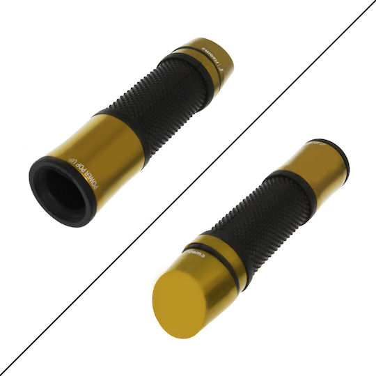 Grips with Handlebar Counterweights in Gold color