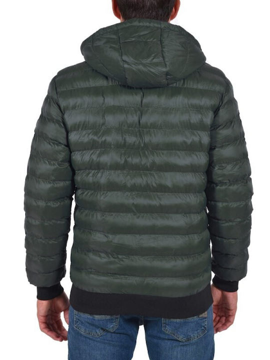 Dors Men's Winter Puffer Jacket Waterproof and Windproof Green