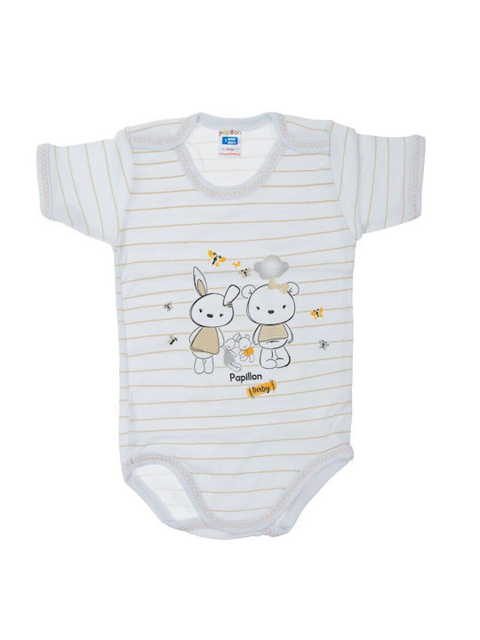 Papillon Kids Set Baby Unterwäsche Strampler Kurzärmelig Beige