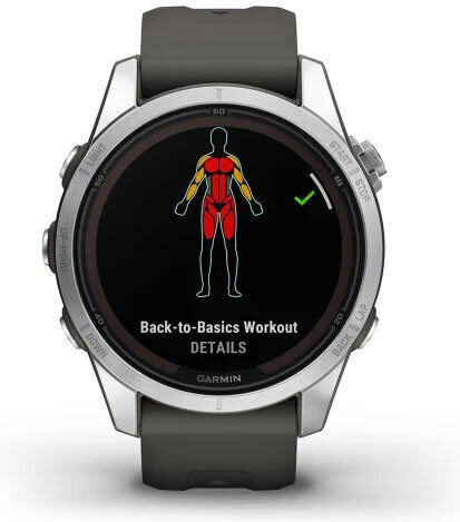 Garmin Fenix 7S Pro Solar Edelstahl 42mm Wasserdicht Smartwatch mit Pulsmesser (Silver with Graphite Band)
