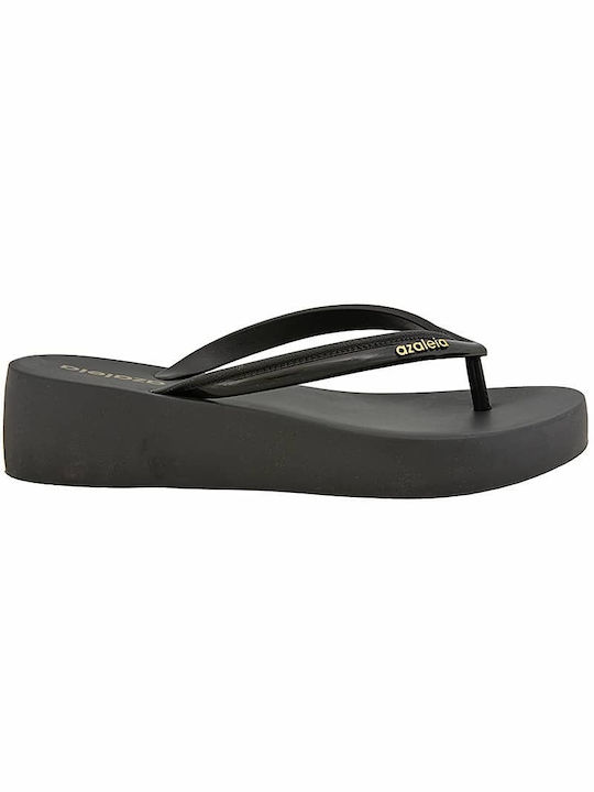 Azaleia Women's Platform Flip Flops Black