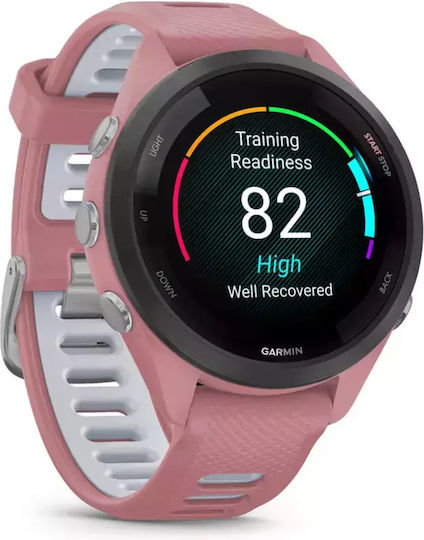 Garmin Forerunner 265s 42mm Wasserdicht Smartwatch mit Pulsmesser (Light Pink/Whitestone)