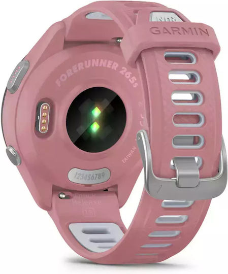 Garmin Forerunner 265s 42mm Wasserdicht Smartwatch mit Pulsmesser (Light Pink/Whitestone)