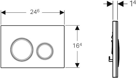 Geberit Sigma 21 Flush Plate Dual Flush Sand Grey