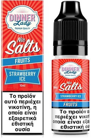 Dinner Lady Έτοιμο Υγρό Αναπλήρωσης Nic Salts Strawberry Ice 10mg 10ml