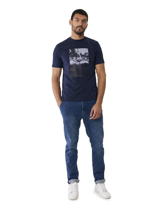 Mexx Herren T-Shirt Kurzarm Marineblau