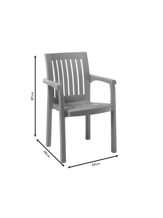 Outdoor-Stuhl Polypropylen Expand Braun 59x60x87εκ.
