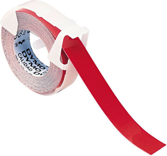 Dymo Label Maker Tape 3m x 9mm in Red Colour