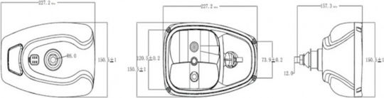 Pătrat Faruri Auto LED Universal Citroen Experiența utilizatorului Isuzu Midi 12V 22.7cm 2buc