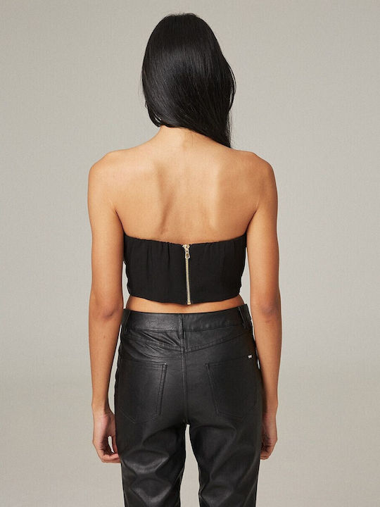 Γυναικεία Μπλούζα Κορσές Strapless Μαύρη