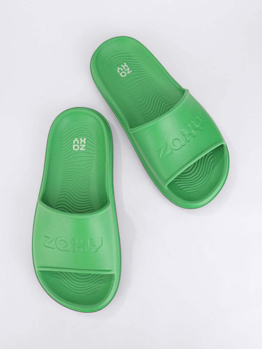 Women's Slides Green