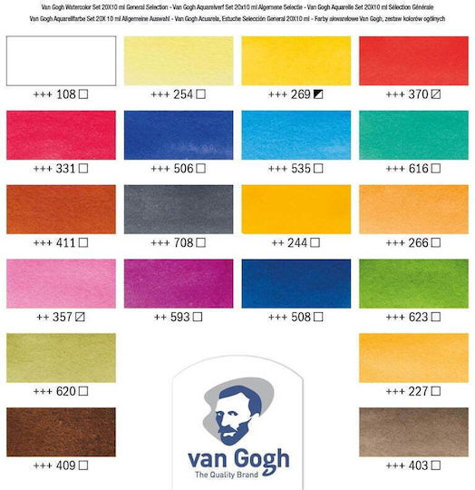 Royal Talens Van Gogh Set Set Acuarele Multicolore 10ml 20buc
